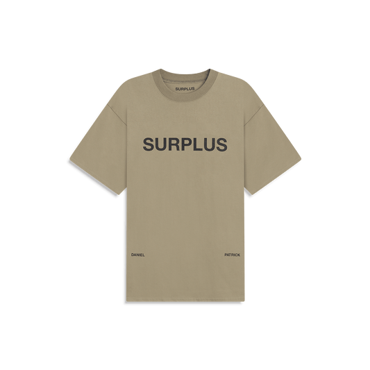 surplus logo tee / washed olive + black