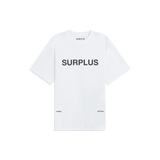 surplus logo tee / white + black