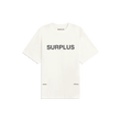 surplus logo tee / natural + black