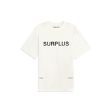 surplus logo tee / natural + black