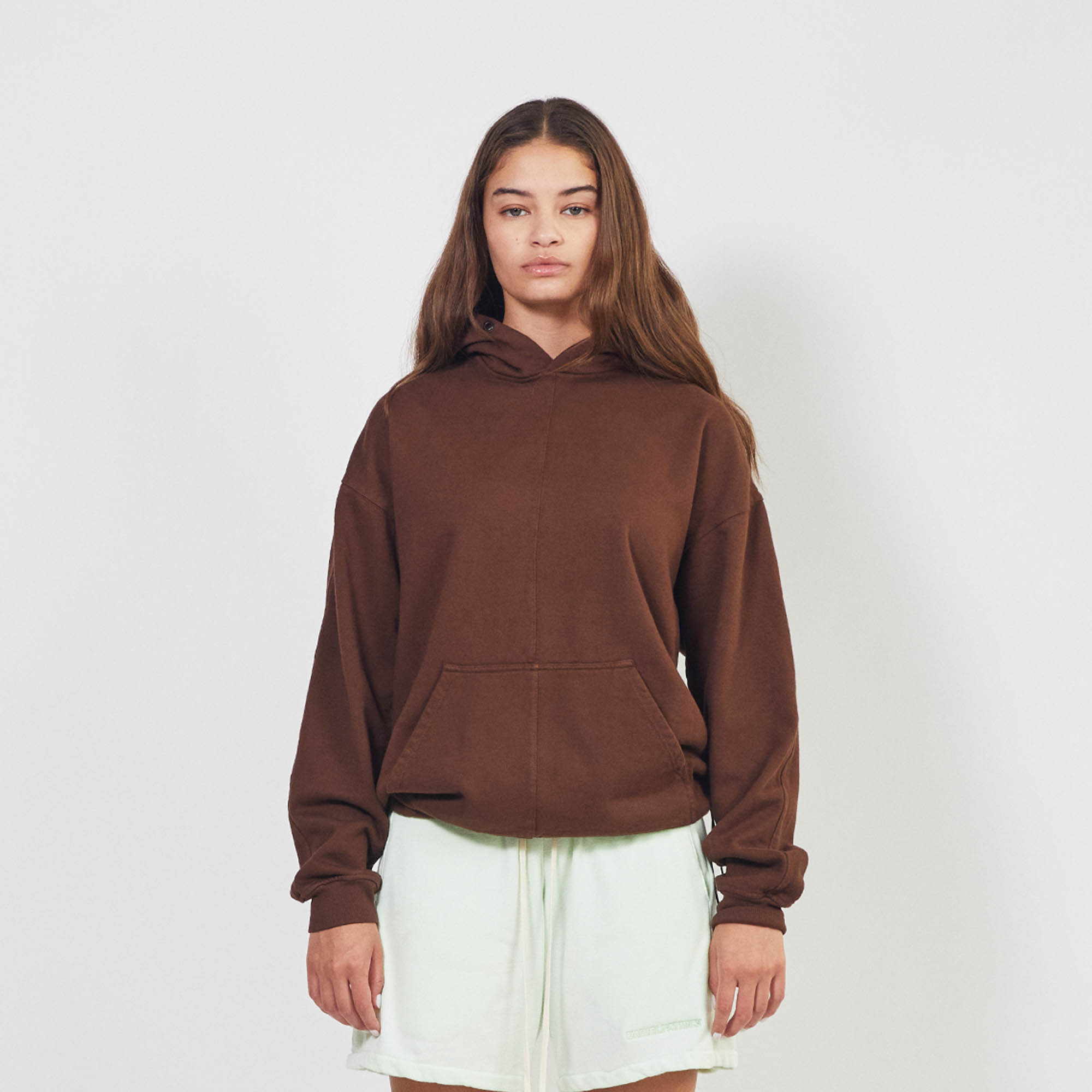 standard bungee hoodie / brown