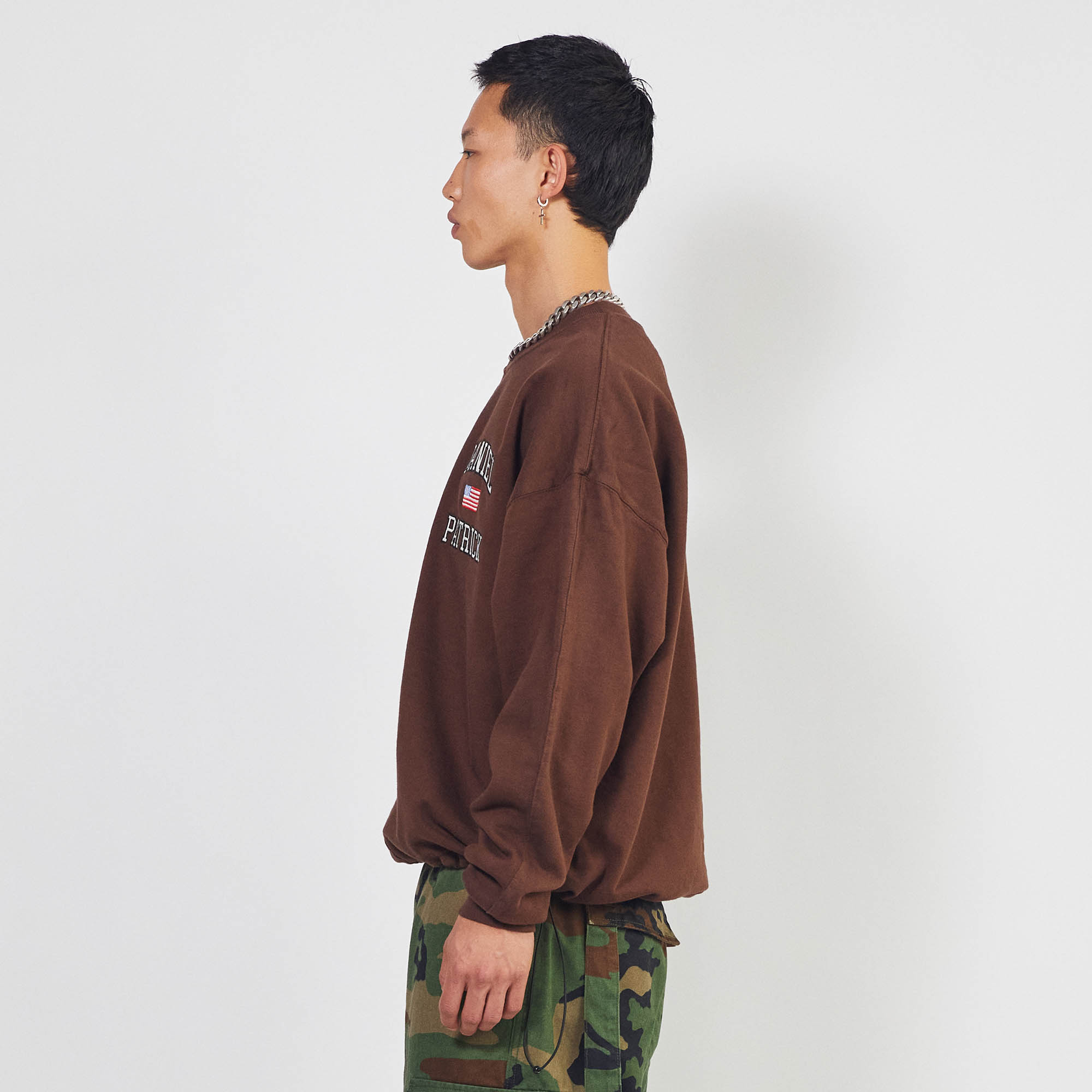 USA sweatshirt / brown