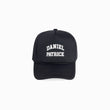 varsity trucker cap / black + white