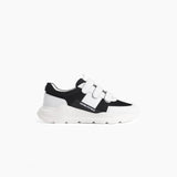 velcro panel runner / white + black + black