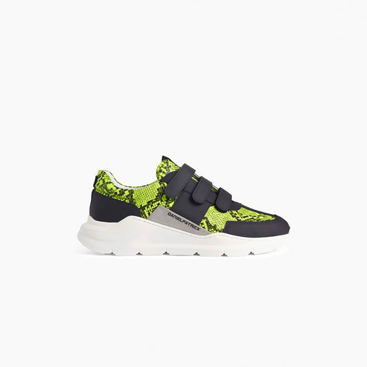 velcro panel runner / black + neon python