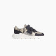 velcro panel runner / black + ivory python