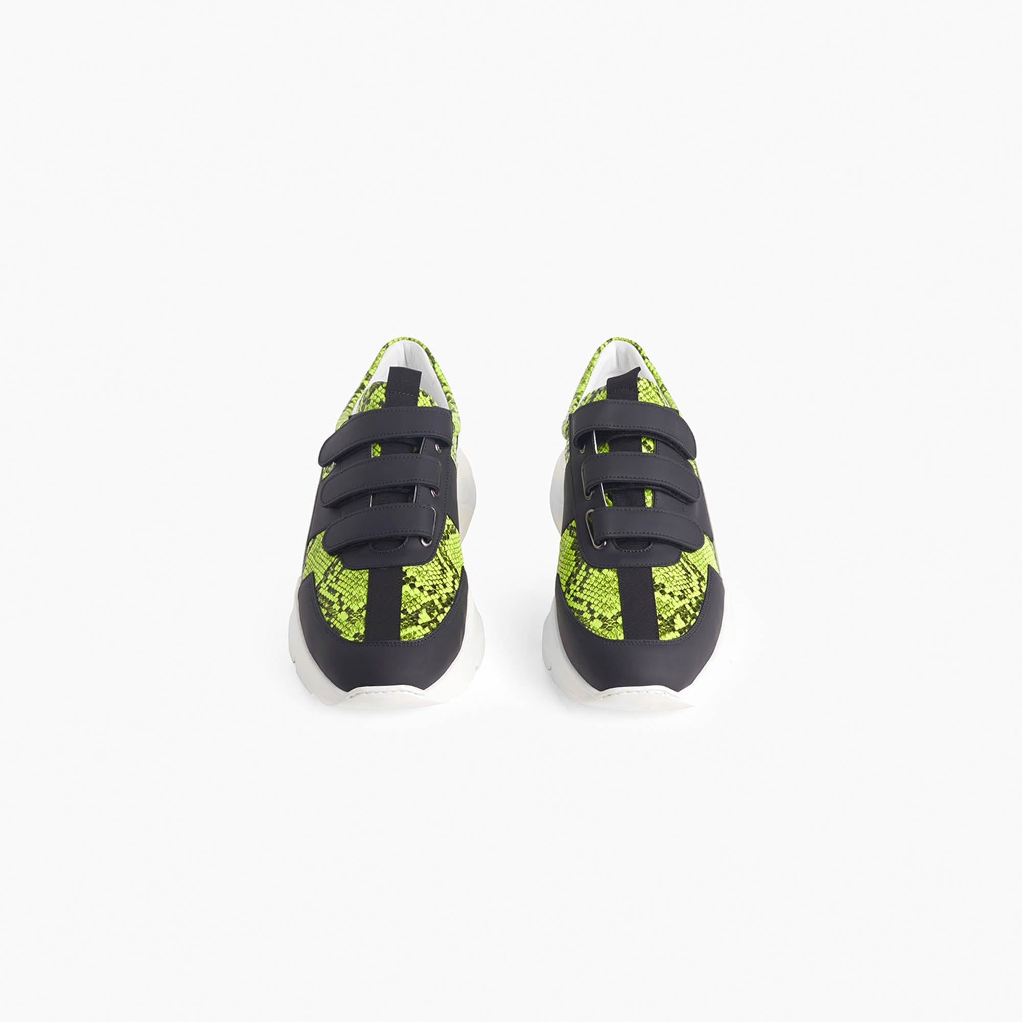 velcro panel runner / black + neon python