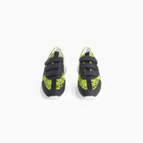 velcro panel runner / black + neon python
