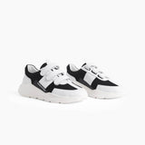 velcro panel runner / white + black + black