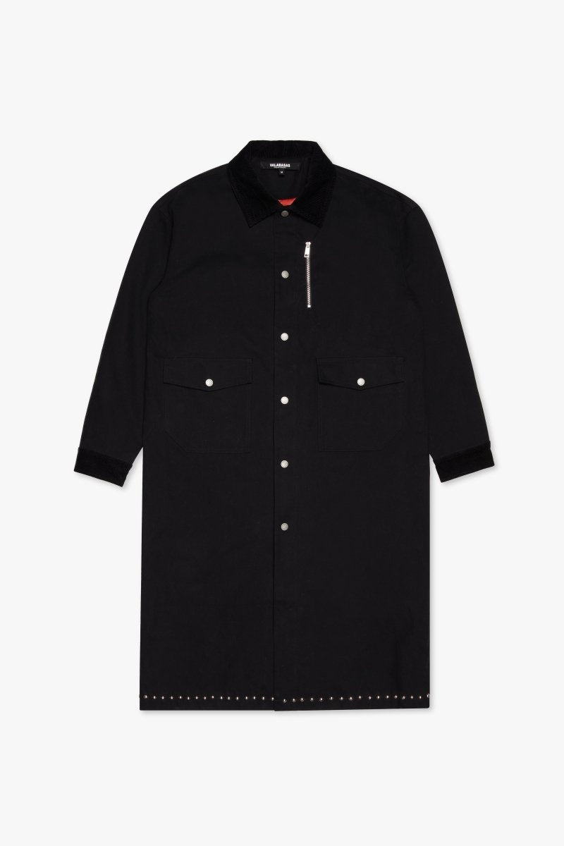 "DUSTER" TRENCH COAT BLACK