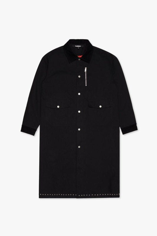 "DUSTER" TRENCH COAT BLACK