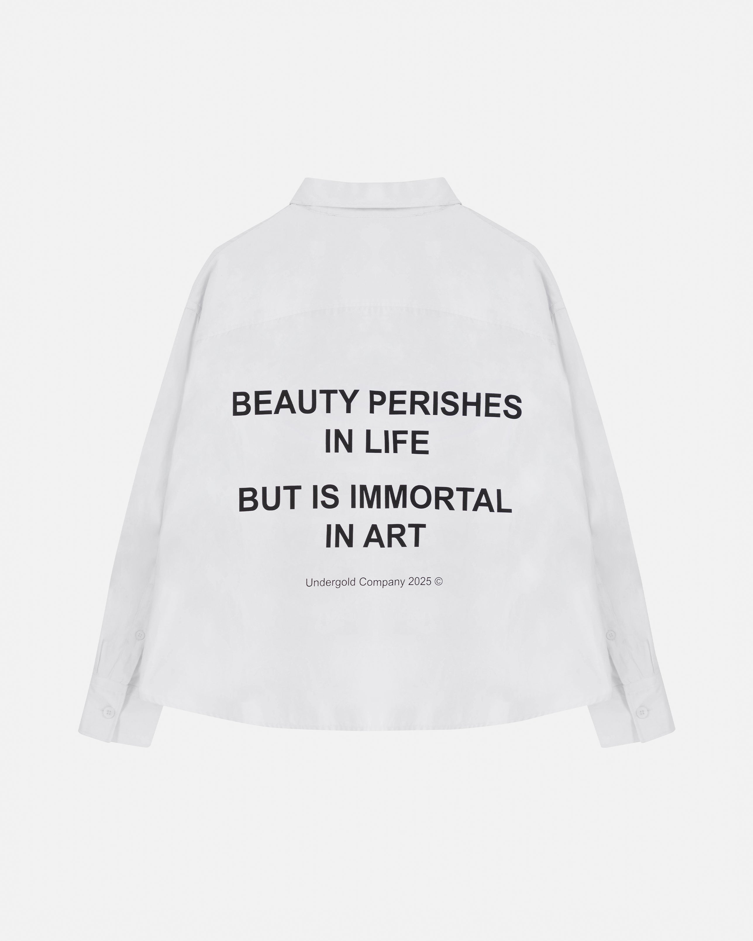 Echoes Beauty Long Sleeve Boxy Fit Shirt Bone