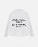 Echoes Beauty Long Sleeve Boxy Fit Shirt Bone