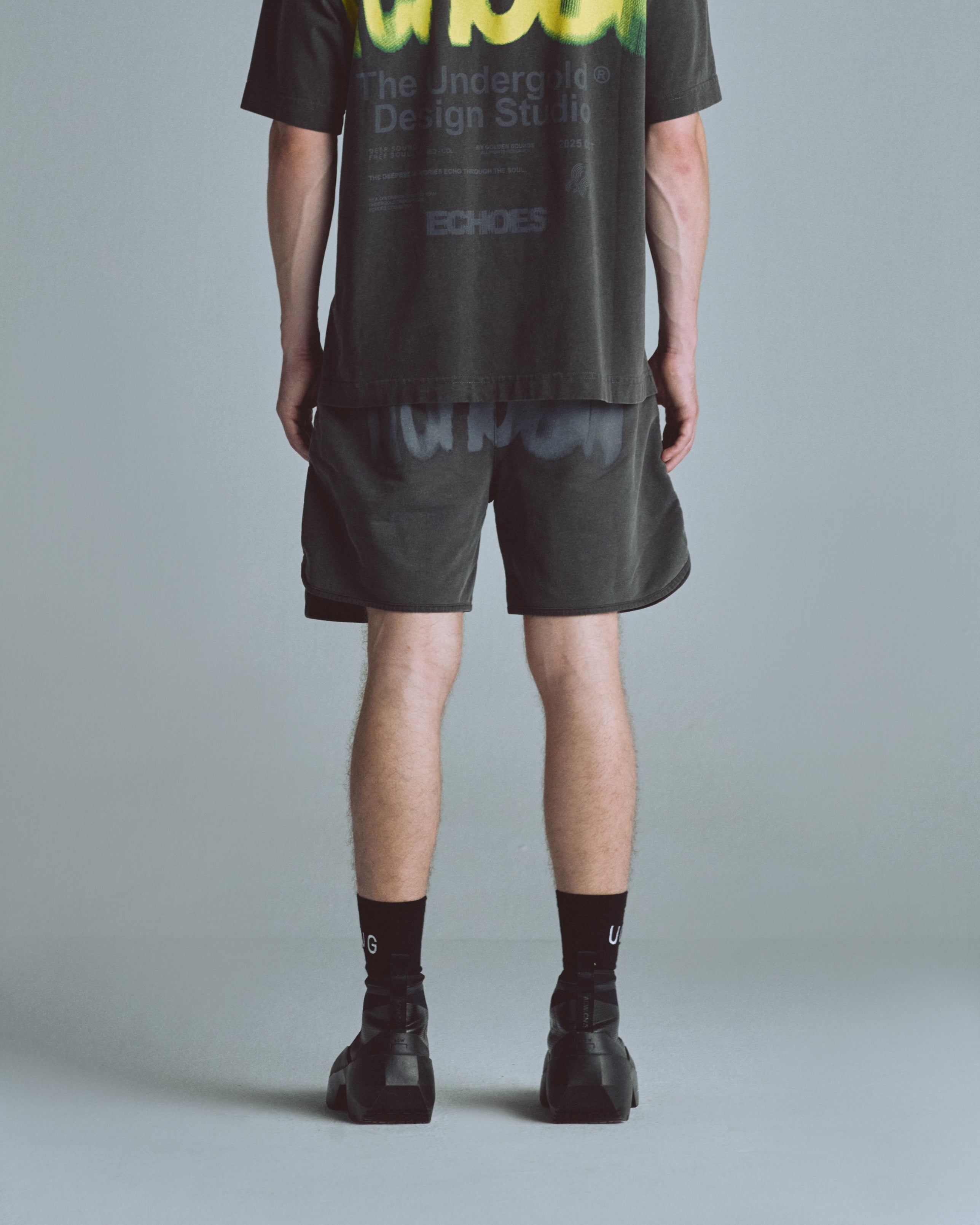 Echoes Echo Biased Shorts Old Washed Gray