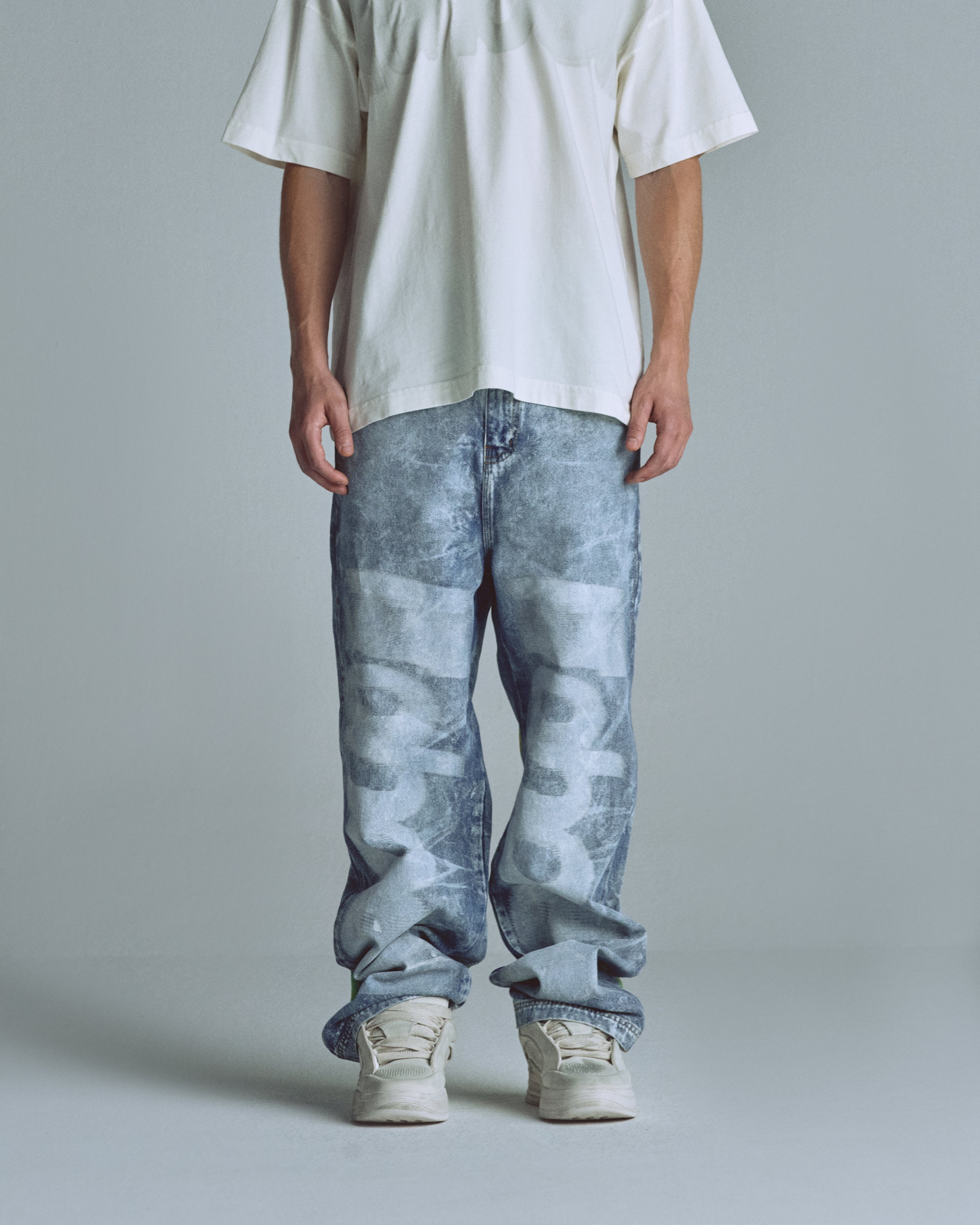 Echoes Echo Wide Jeans Washed Blue