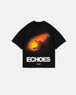Echoes Pulse Boxy Fit Tshirt Black