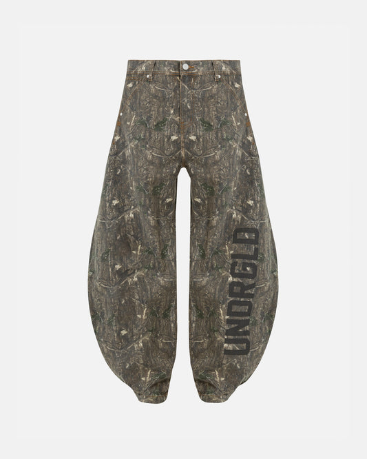 Echoes UNDRGLD Barrel Jeans Forest Pattern