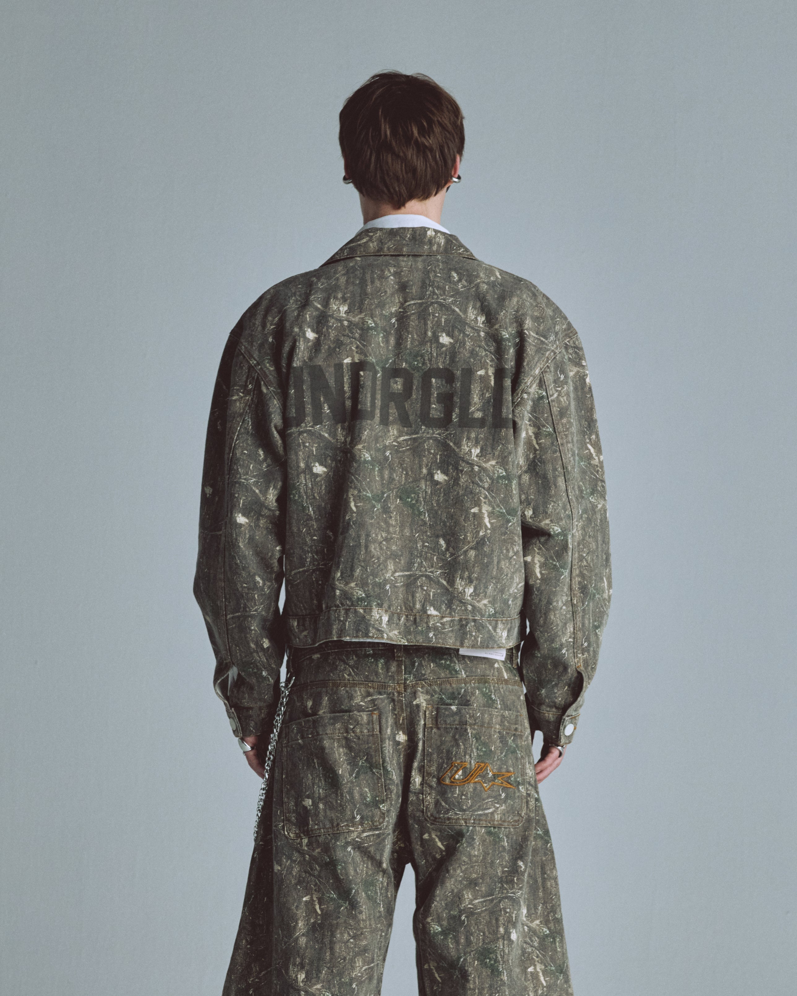 Echoes UNDRGLD Zip Up Jacket Forest Pattern