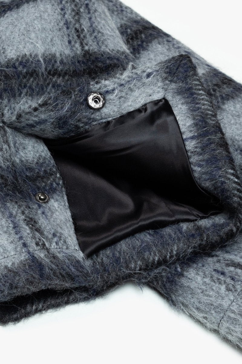 "ELEGANZA" STACKED FLARE MOHAIR BLU NOTTE GRIGIO