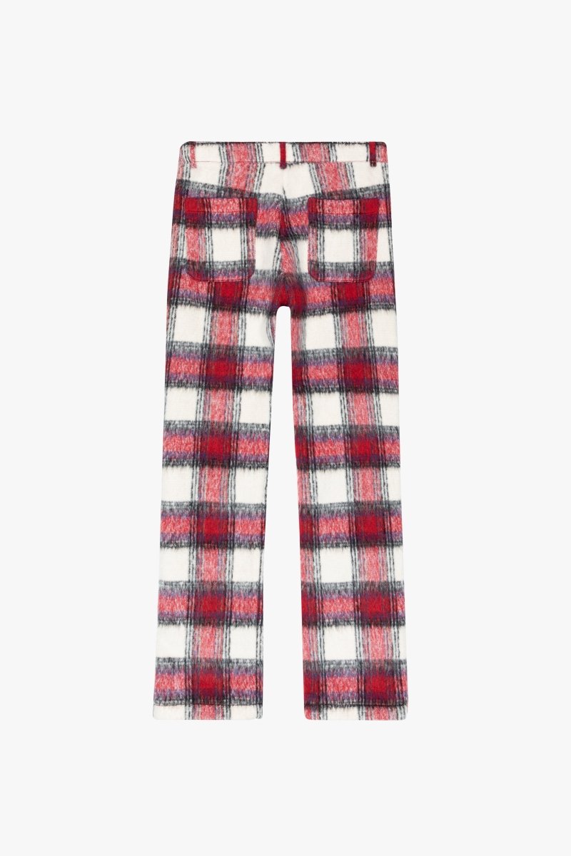 "ELEGANZA" STACKED FLARE MOHAIR ROSSO CREMA