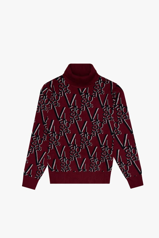 "ELYSIAN" TURTLE NECK CRIMSON NOIR