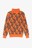 "ELYSIAN" TURTLE NECK TIGER TANGERINE