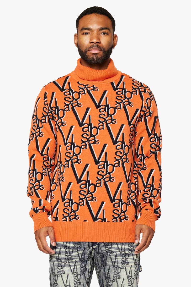 "ELYSIAN" TURTLE NECK TIGER TANGERINE