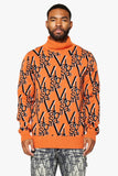 "ELYSIAN" TURTLE NECK TIGER TANGERINE