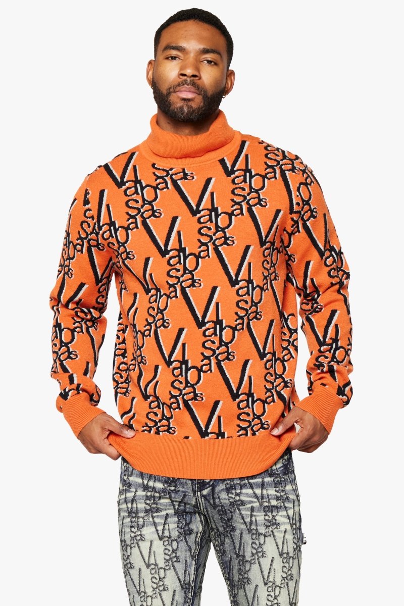 "ELYSIAN" TURTLE NECK TIGER TANGERINE