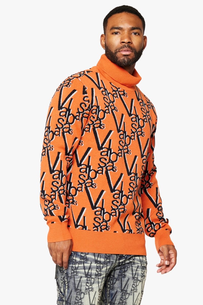 "ELYSIAN" TURTLE NECK TIGER TANGERINE