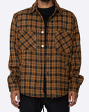 EPTM SLIT FLANNEL SHIRT- VINTAGE BROWN