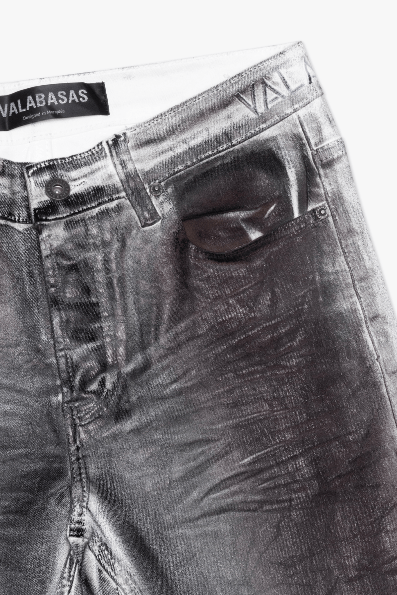 Fax Waxed Stacked Denim Red White Dirty waxed