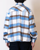 EPTM Side Slit Flannel - Blue/Brown