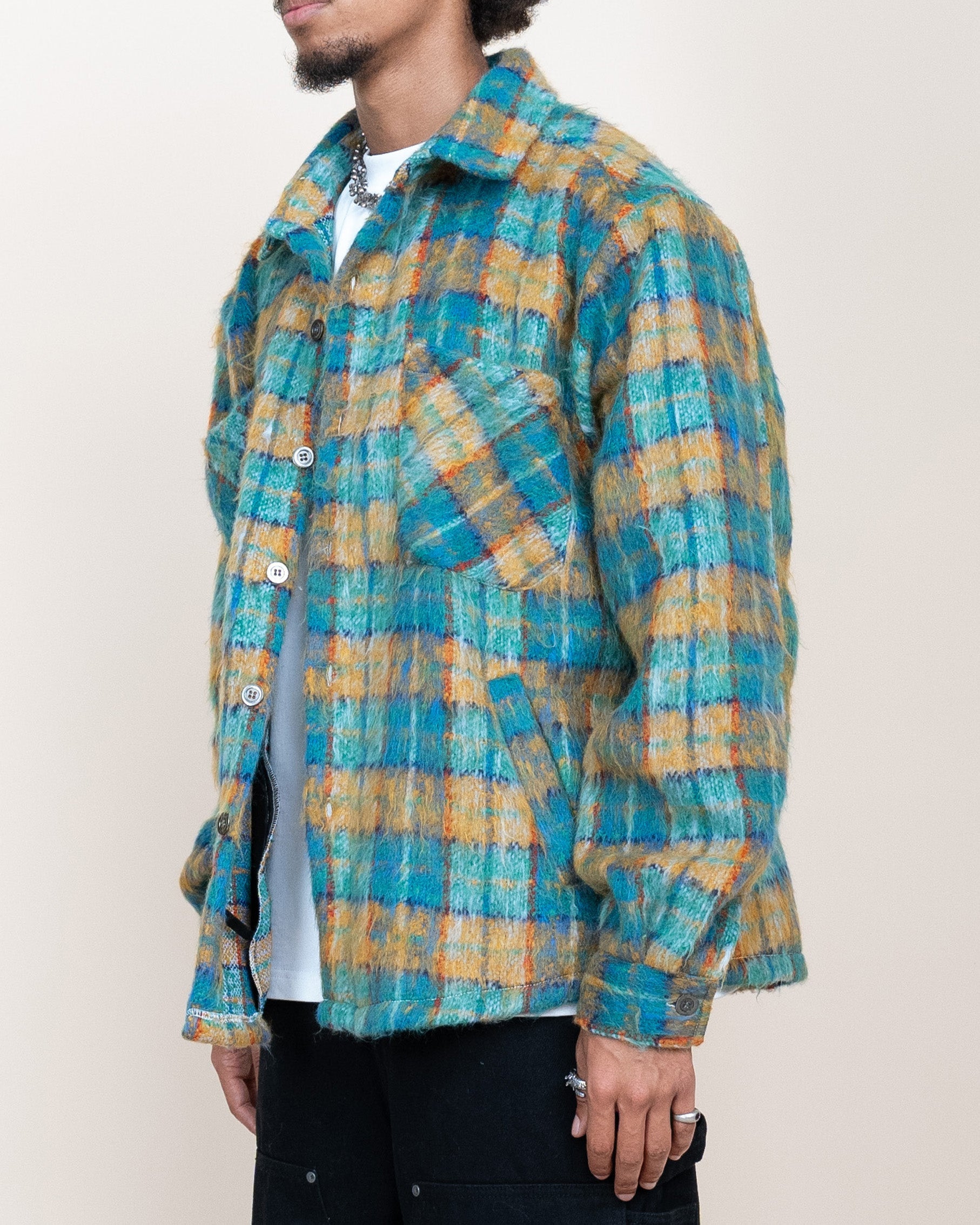 EPTM Side Slit Flannel - Teal