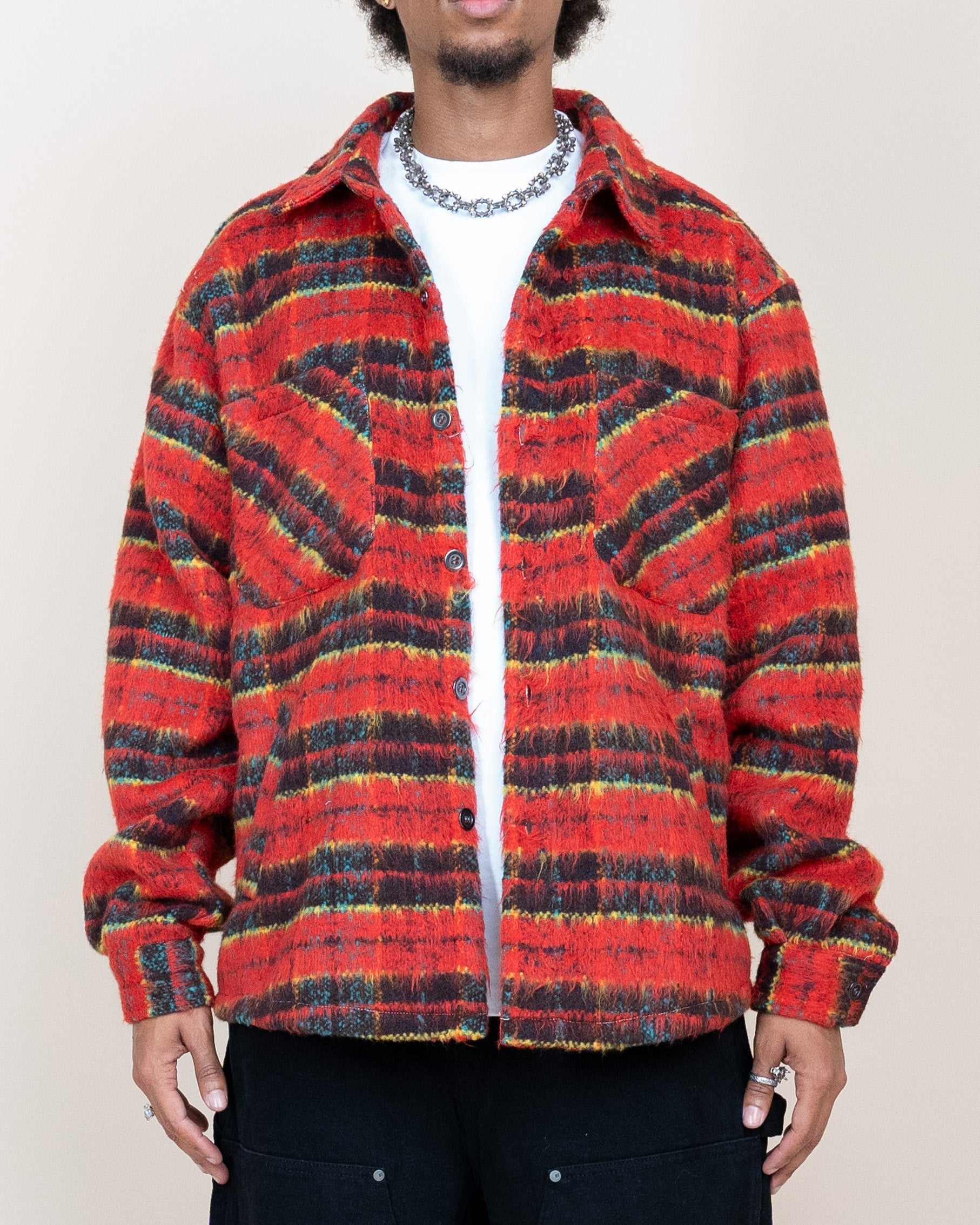 EPTM Side Slit Flannel - Tomato