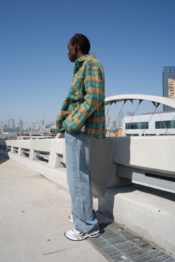 EPTM Side Slit Flannel - Teal