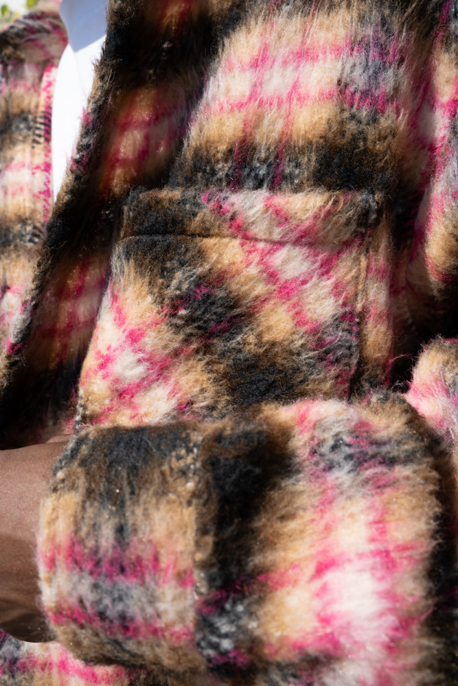 EPTM Side Slit Flannel - Pink