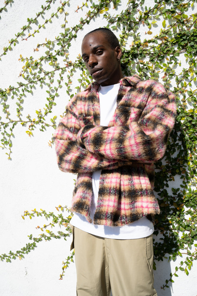 EPTM Side Slit Flannel - Pink