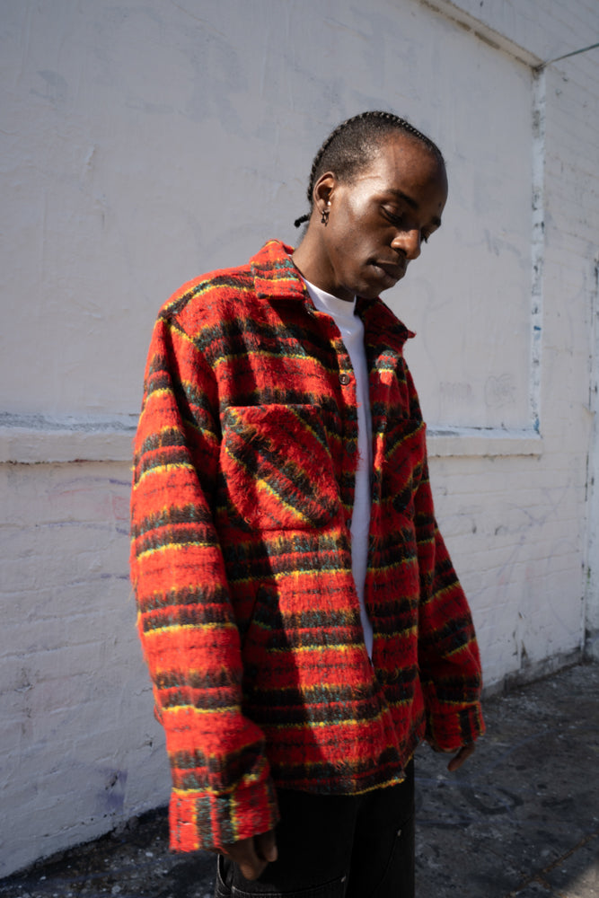 EPTM Side Slit Flannel - Tomato