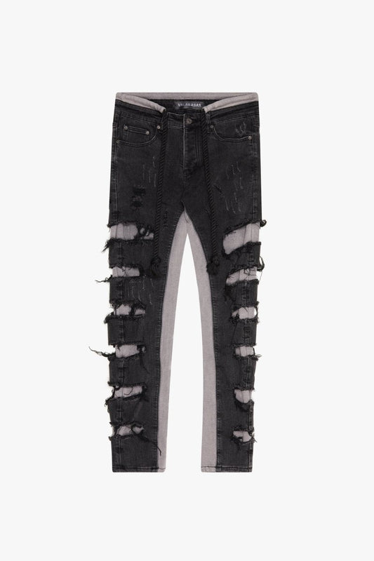 "FRAYSLATE" SKINNY JEAN CHARCOAL WASH