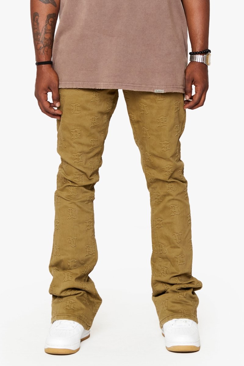 "FRITH” STACKED FLARE JEAN GREEN