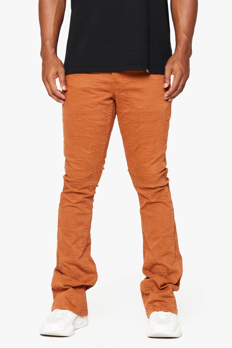 "FRITH”  STACKED FLARE JEAN TANGERINE