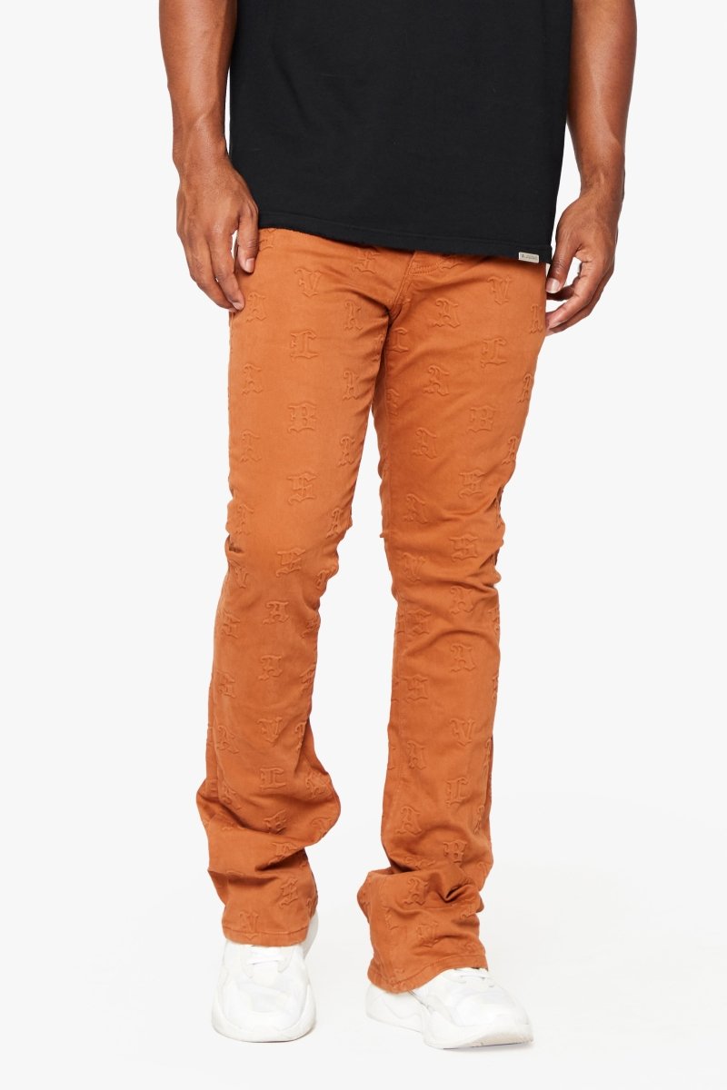 "FRITH”  STACKED FLARE JEAN TANGERINE