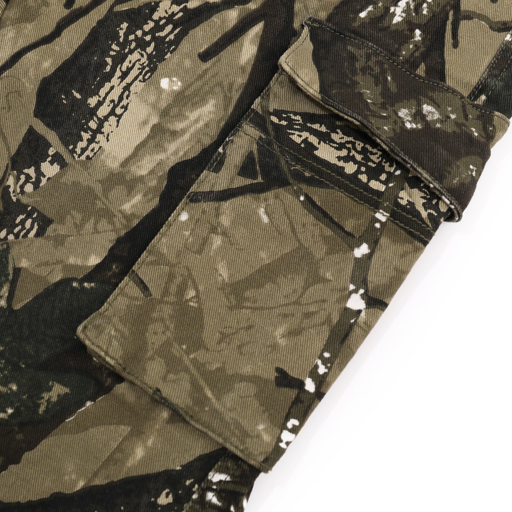 Gather Cargo Denim Flare