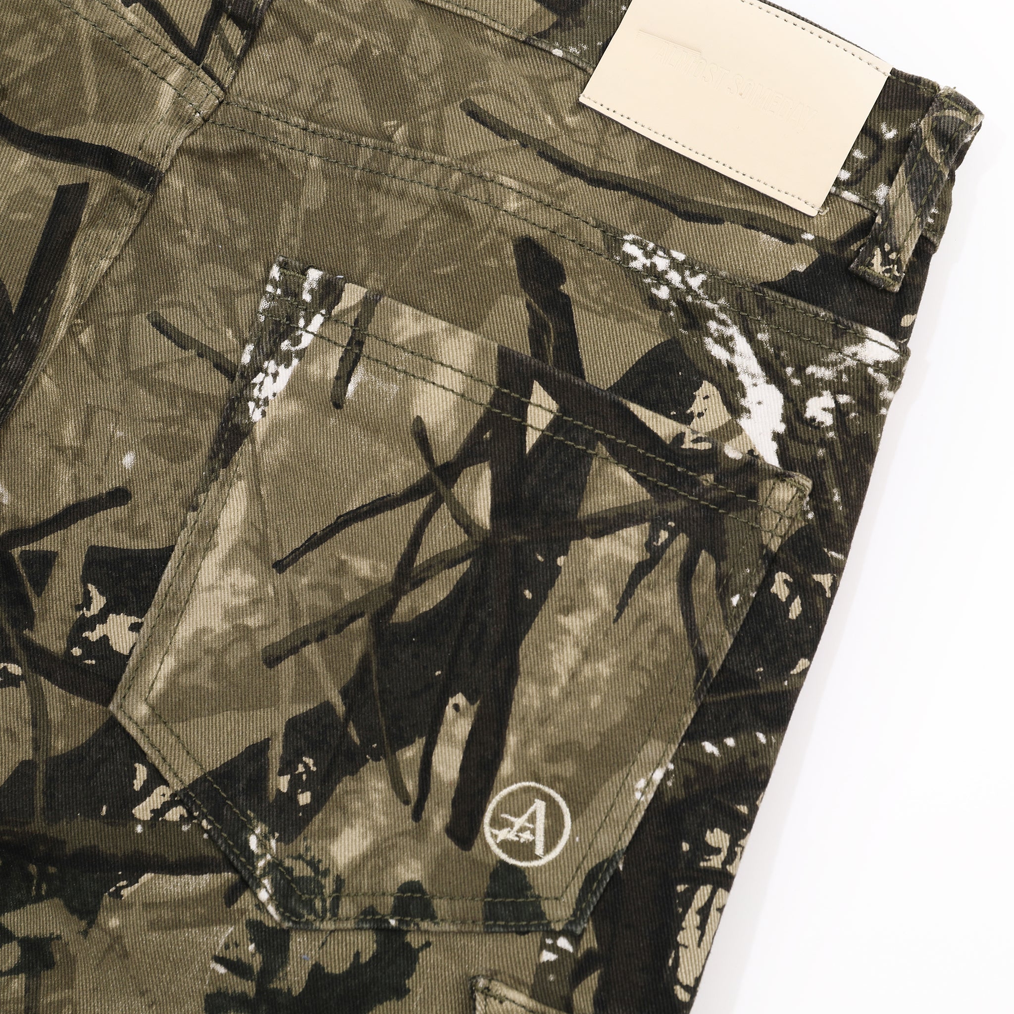 Gather Cargo Denim Flare