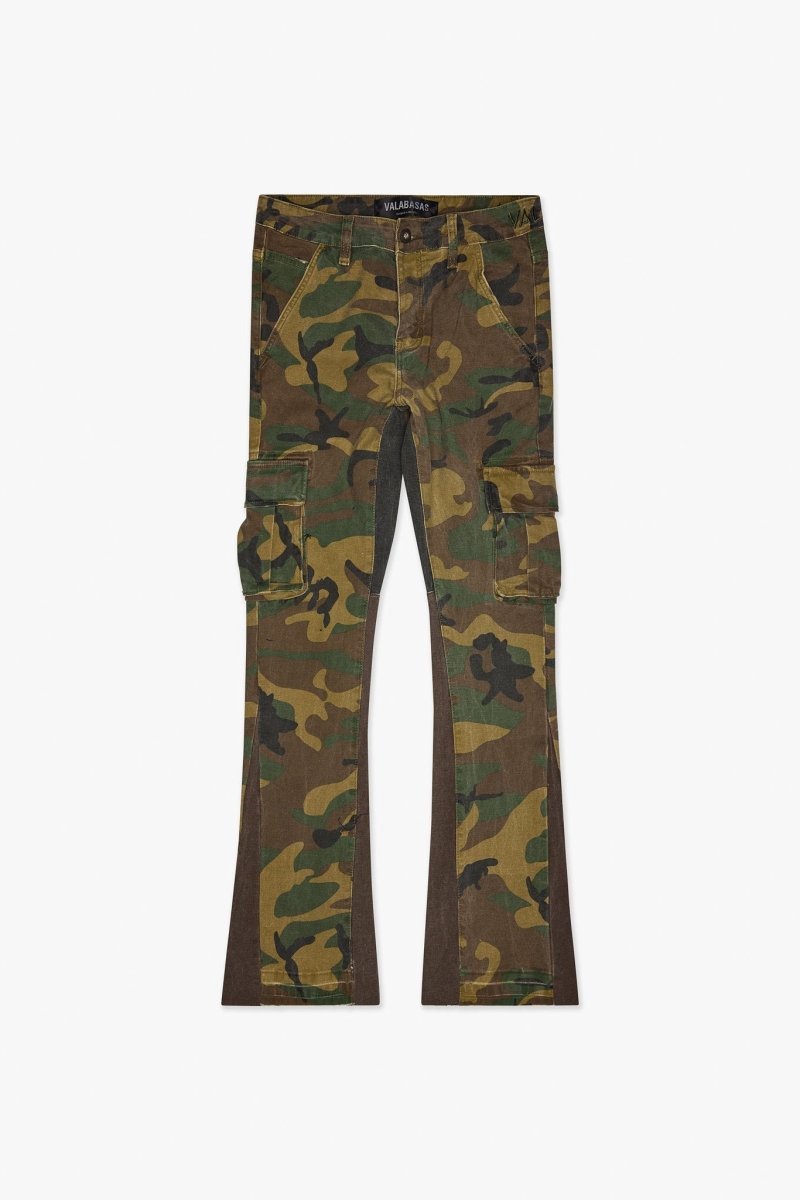 Geno Stacked Flare Jean Er Green