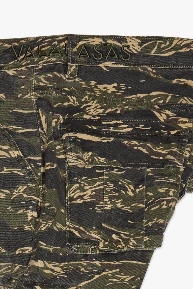 Geno Stacked Flare Jean Tac Green