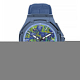 AM407LB - 41 MM VAN GOGH MATTE BLUE WATCH WITH LEATHER STRAP