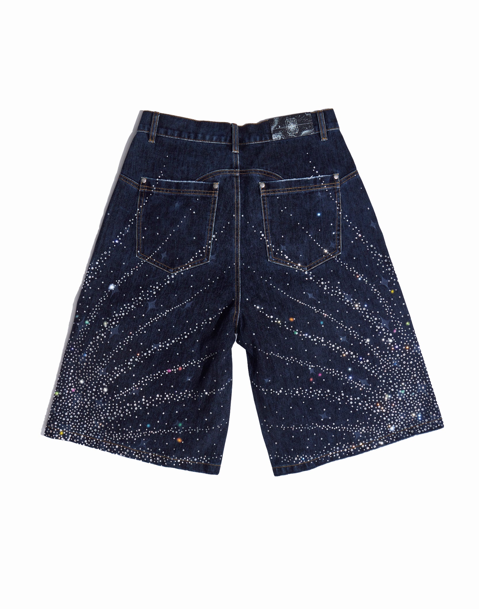 20K Diamond Starlight Denim Shorts IN Blue