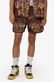 "GHOST HANDS" TAPESTRY SHORTS BROWN